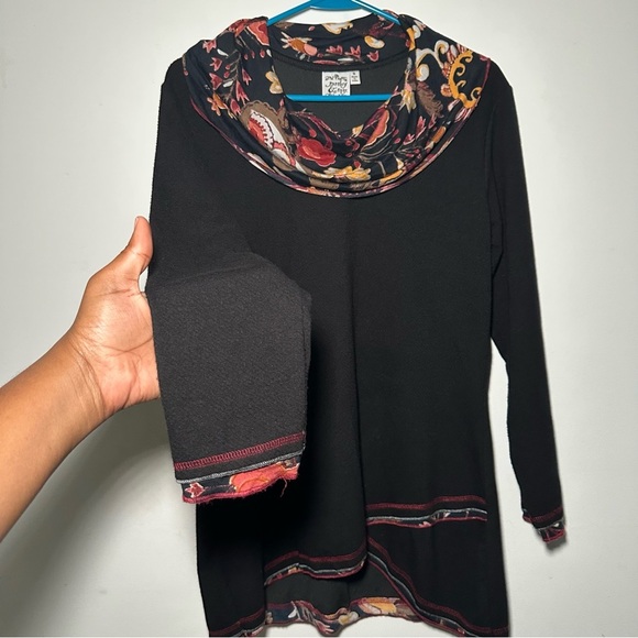 Parsley & Sage Small Artsy Lagenlook Soft Longline Tunic Longsleeve Cowl Neck - Picture 8 of 14